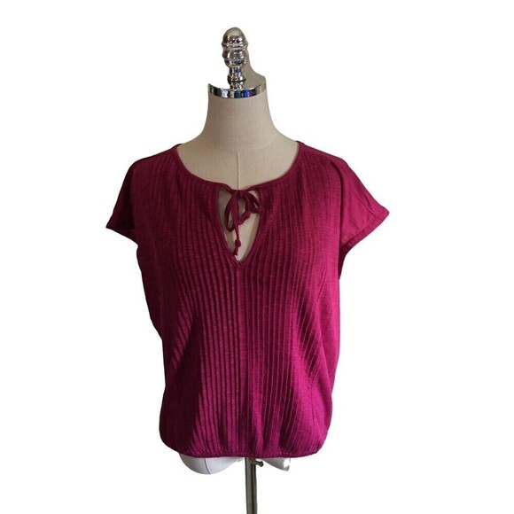 NEW Prana Raspberry Orchid Bloom Ocupas Popover Blouse Women's XSmall Relaxed XS - Picture 1 of 7